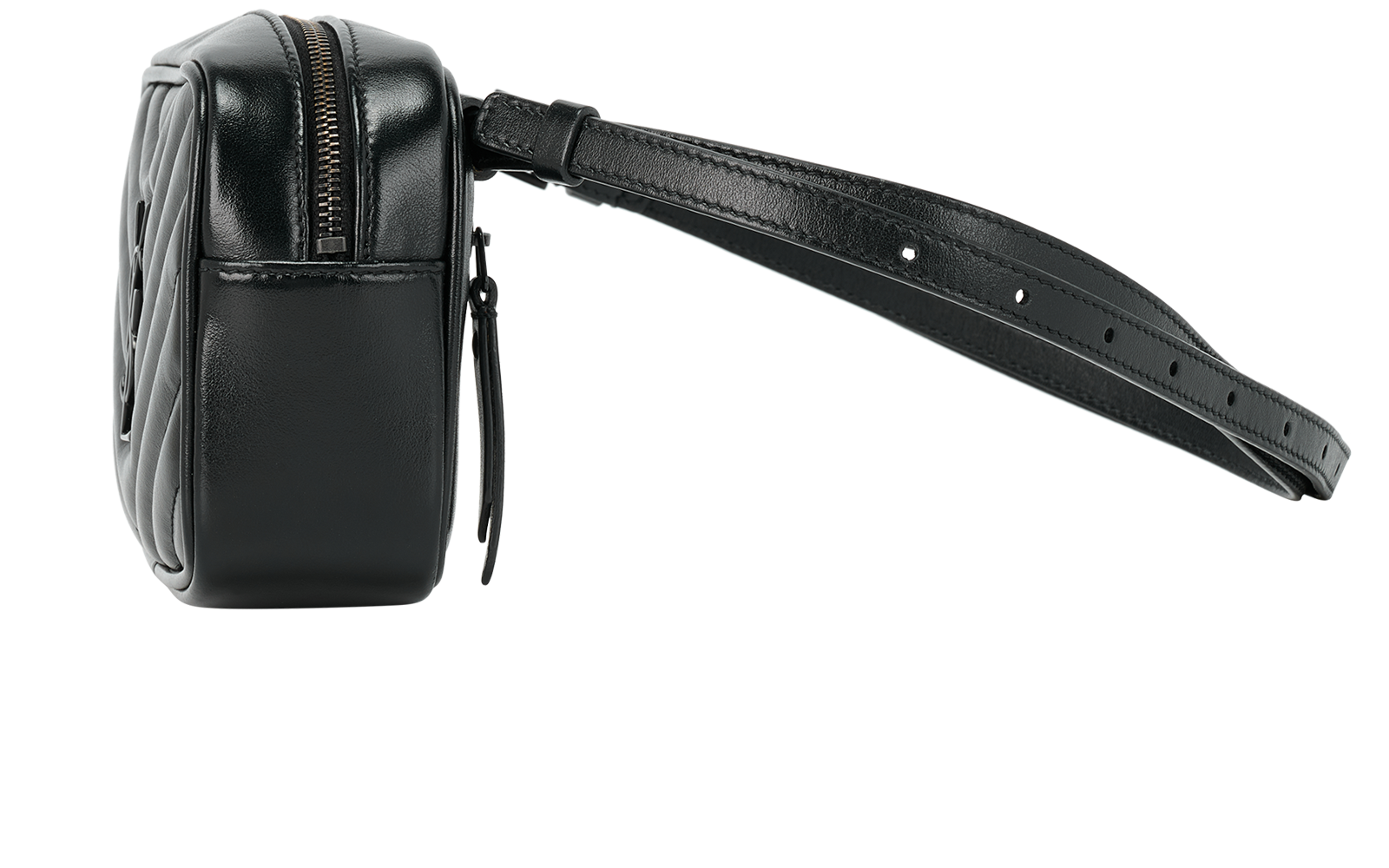 Lou Belt Bag, &pound;550, Handbags, Black, Leather, Bottom view